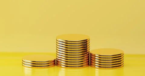 Empty background of a shelf for products. Empty podium or pedestal on a yello Stock Illustration