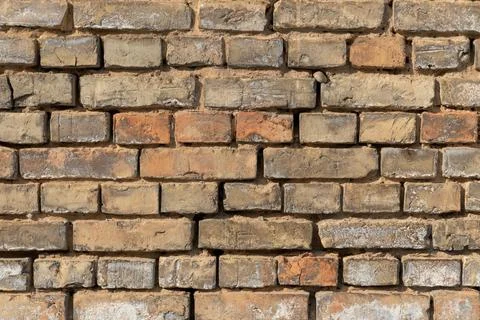 Empty background, texture, brick wall of the old building. Beautiful vintage  Foto stock