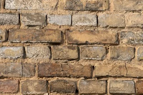 Empty background, texture, brick wall of the old building. Beautiful vintage  Foto stock