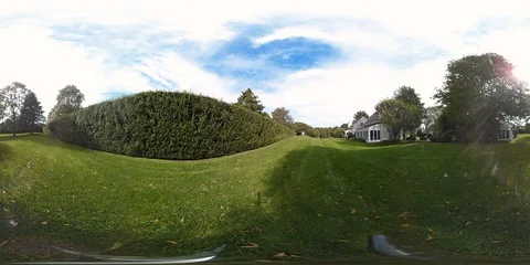Empty Backyard on a Sunny Day 360 Footage Stock Footage 130030548