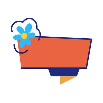 Empty badge speech bubble isolated on white. Stock Illustration