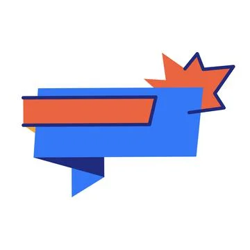 Empty badge speech bubble isolated on white. Stock Illustration