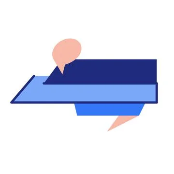 Empty badge speech bubble isolated on white. Stock Illustration