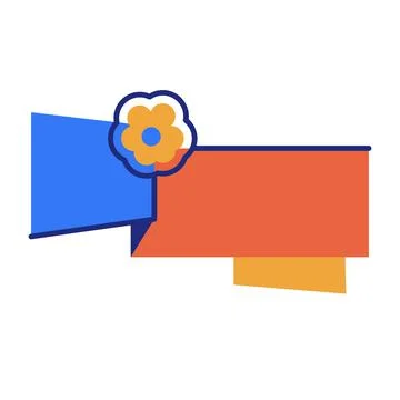 Empty badge speech bubble isolated on white. Stock Illustration