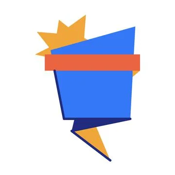 Empty badge speech bubble isolated on white. Stock Illustration