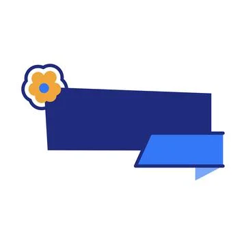 Empty badge speech bubble isolated on white. Stock Illustration