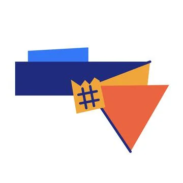 Empty badge speech bubble isolated on white. Stock Illustration