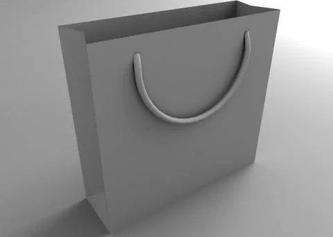 Empty bag on a gray background Stock Illustration