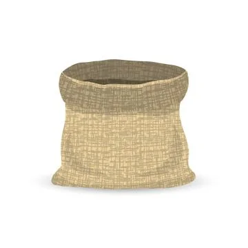 Empty bag from sacking. Vector illustration Stock Illustration