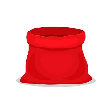 Empty bag of Santa Claus. Vector illustration Stock Illustration