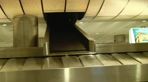 Empty Baggage Claim Carousel  Stock Footage 299975
