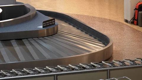 Empty baggage claim in Salt Lake City International Airport. Stock Footage 99888041