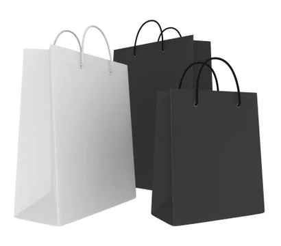 Empty bags isolated on white background Stock Illustration