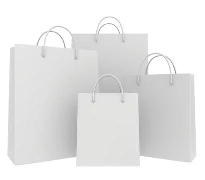 Empty bags isolated on white background Stock Illustration
