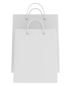 Empty bags isolated on white background Illustrazione stock