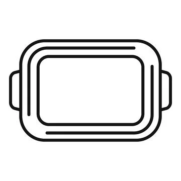 Empty baking tray with handles is waiting for cooking process to start 스톡 일러스트