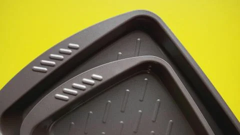 Empty baking tray. View from above. Stock Photos