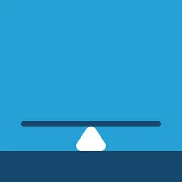 Empty balance on blue Stock Illustration