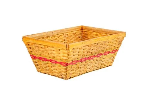 Empty bamboo basket Stock Photos