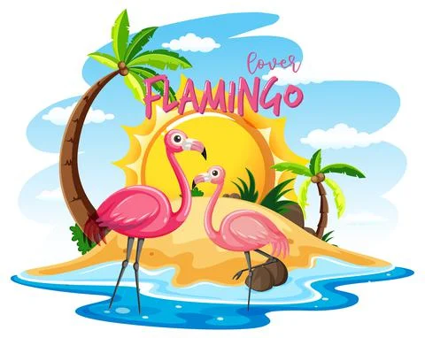 Empty banner board with summer beach elements Stock Illustration