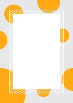 Empty banner frame polka dot orange colors rectangle background, banner frame Illustrazione stock
