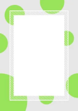 Empty banner frame polka dot green colors square background, banner frame pol 스톡 일러스트