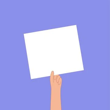 Empty banner in hand Stock Illustration