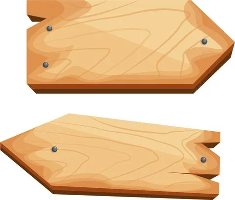 Empty banners with notifications pointing the way, retro boards or billboards. Stock Illustration