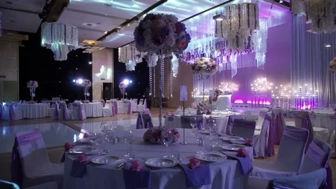 Empty Banquet Hall 库存影片 81668900