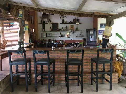 Empty bar, Cambodia 库存照片