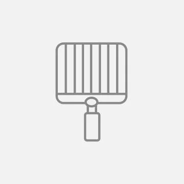 Empty barbecue grill grate line icon Ilustración de archivo