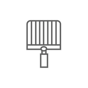 Empty barbecue grill grate line icon Ilustración de archivo