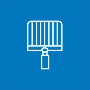 Empty barbecue grill grate line icon Ilustración de archivo