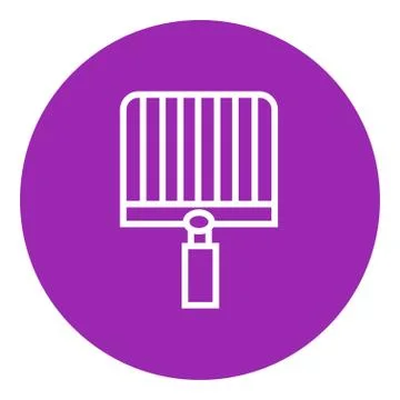 Empty barbecue grill grate line icon Ilustración de archivo