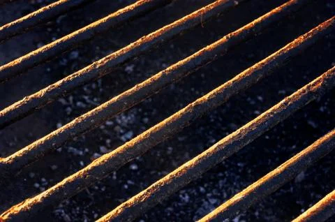 Empty barbecue grill grate Stock Photos