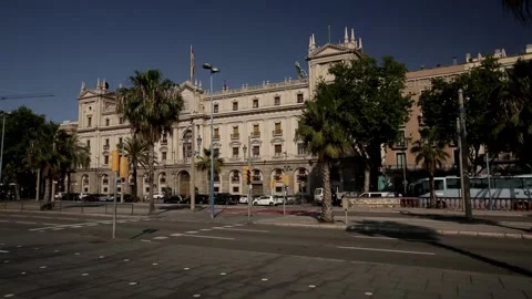 Empty Barcelona Streets Stock Footage 127469881