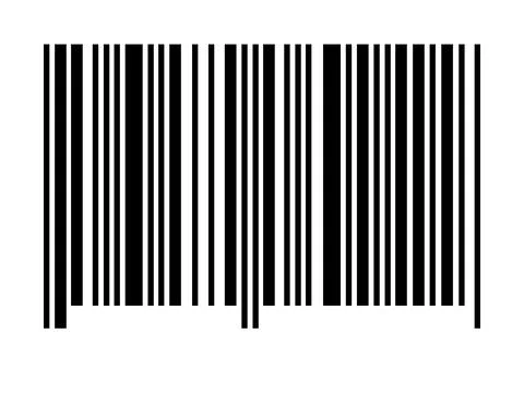 An Empty Barcode Against A White Background Stock-Illustration