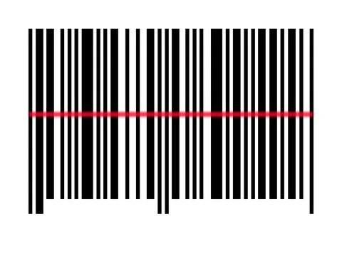 Empty Barcode and Scan Line Stock Illustration