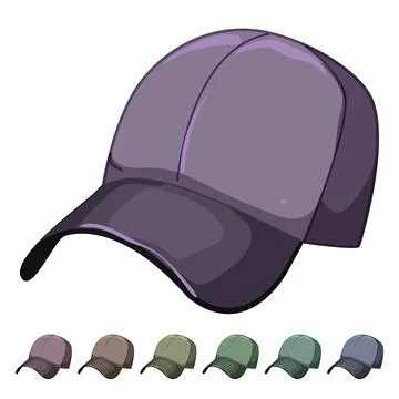 Empty baseball cap cartoon vector graphic Stock Illustration