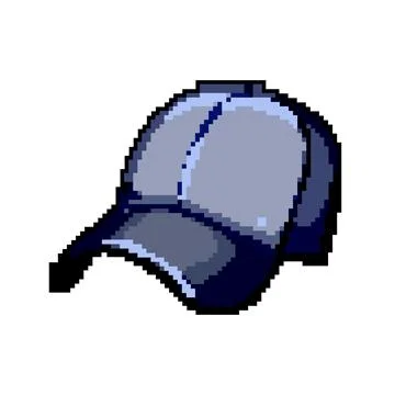 Empty baseball cap game pixel art vector illustration 스톡 일러스트