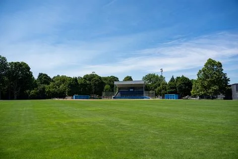 Empty baseball field at David E. Hastings Stadium. Guelph, Canada - July 13, Stock Photos