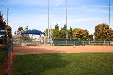 Empty baseball field at Mountain Gate Park. Stock Photos
