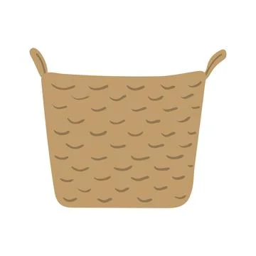Empty basket hand drawn illustration. Stock Illustration