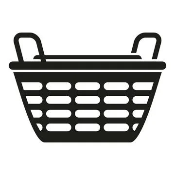Empty basket icon simple vector. Picnic straw Stock Illustration