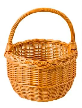 Empty basket isolated Stock Photos