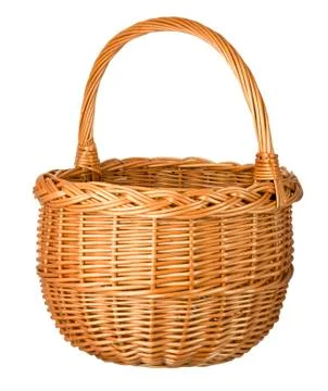 Empty basket isolated Stock Photos