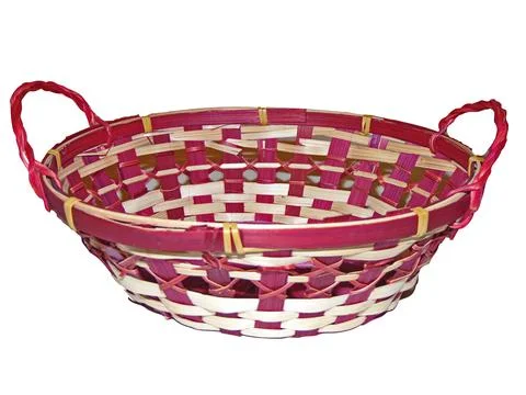 Empty basket isolated on white background Fotos Stock
