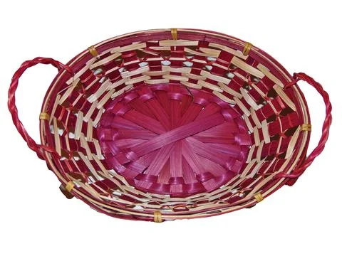 Empty basket isolated on white background Stock Photos