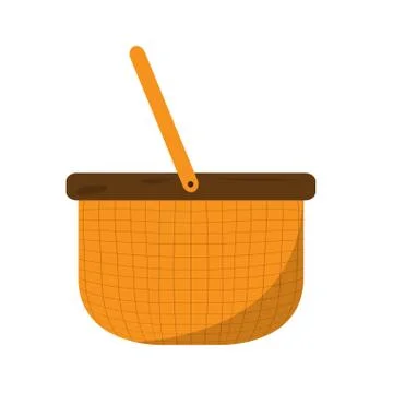 Empty basket picnic Stock Illustration