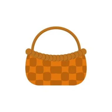 Empty basket picnic Stock Illustration